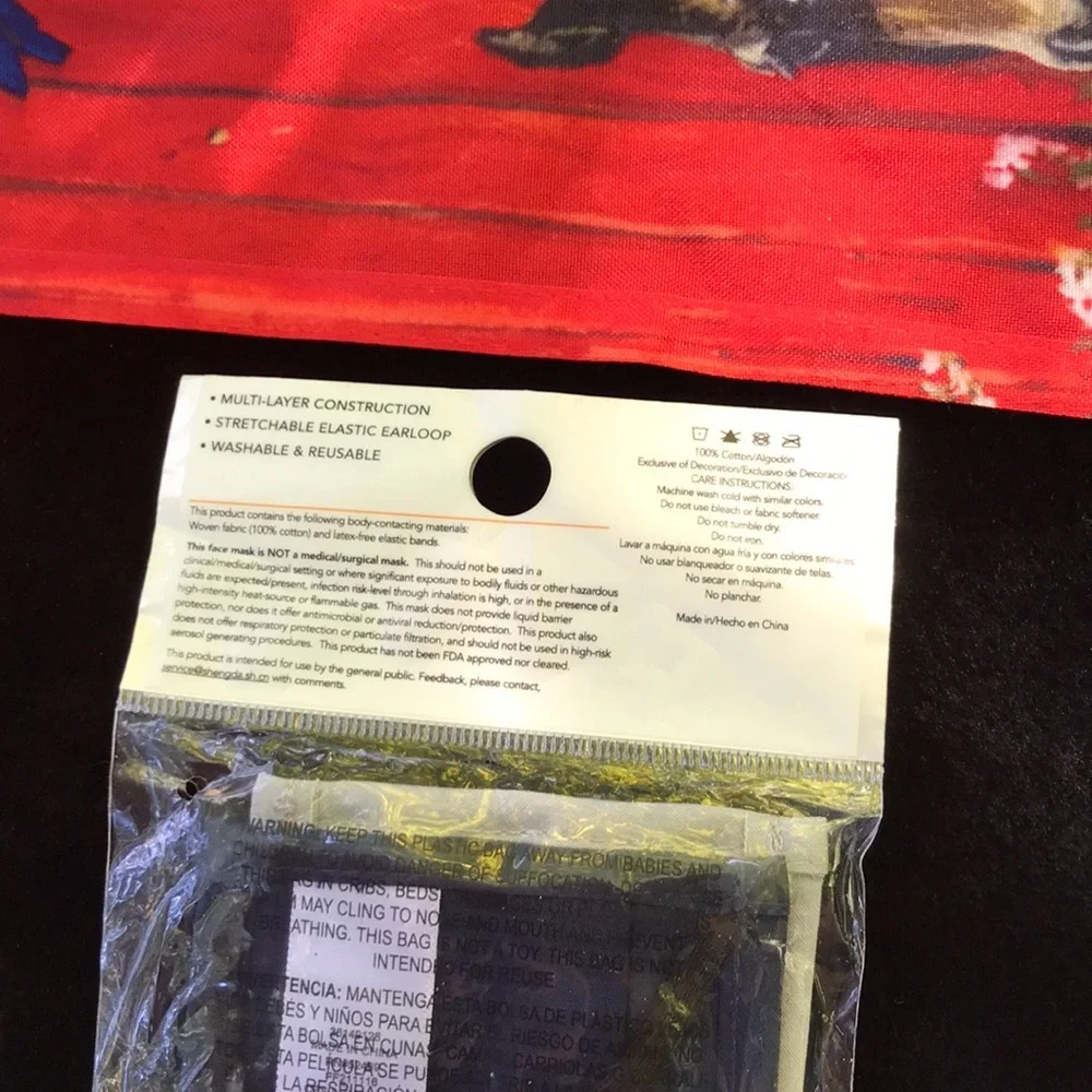 NWT 3 Packs of 3 each Kids Reusable Face Masks One Size Fits Most Ages 4-12